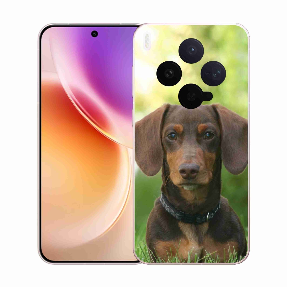 Gelový kryt mmCase na Vivo X300 - hnědý jezevčík