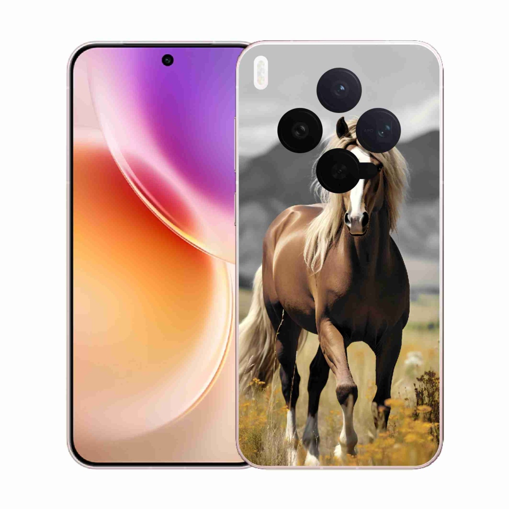 Gelový kryt mmCase na Vivo X300 - hnědý kůň 1