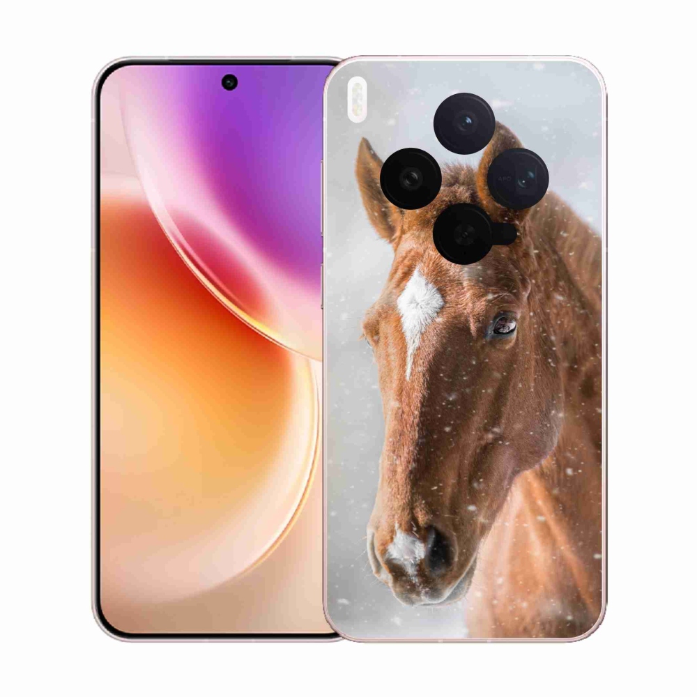 Gelový kryt mmCase na Vivo X300 - hnědý kůň 2