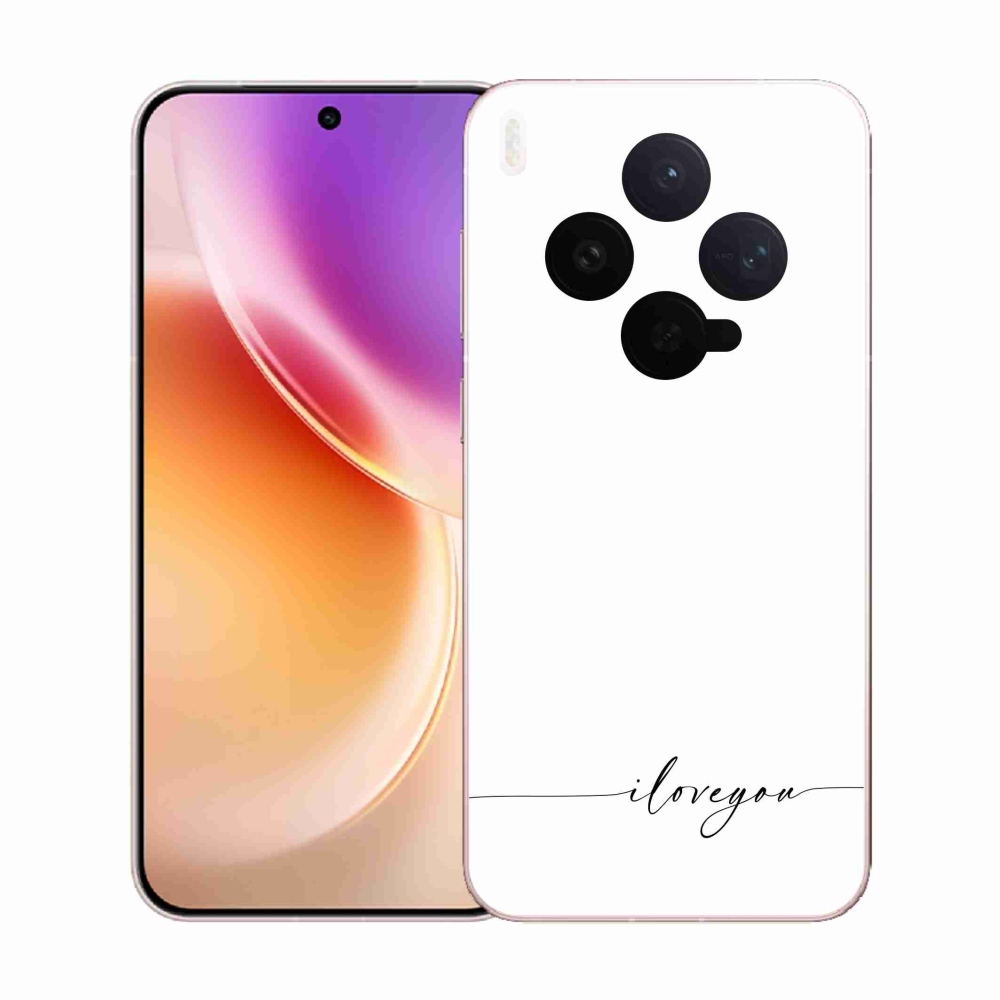 Gelový kryt mmCase na Vivo X300 - I love you bílé pozadí