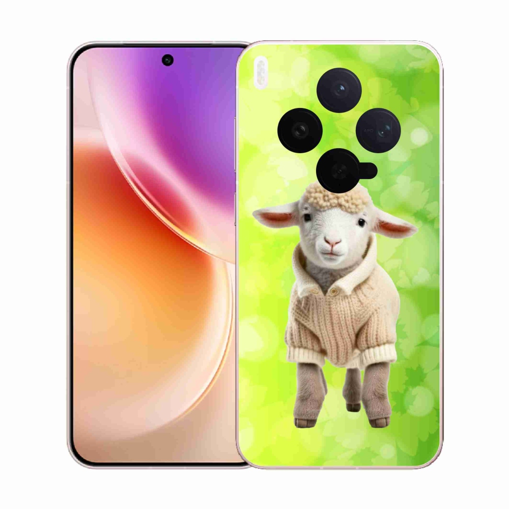 Gelový kryt mmCase na Vivo X300 - jehně ve svetru