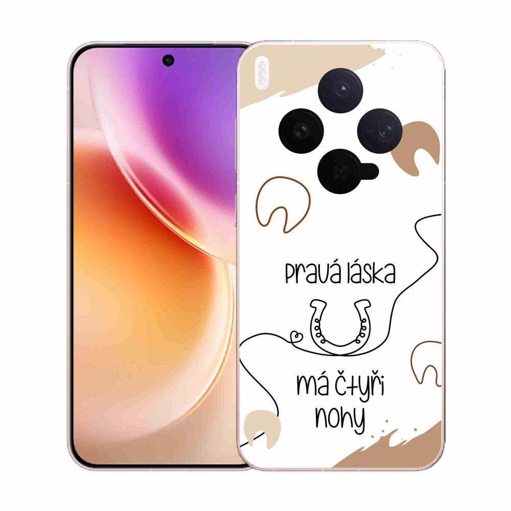 Gelový kryt mmCase na Vivo X300 - koňský motiv bílé pozadí