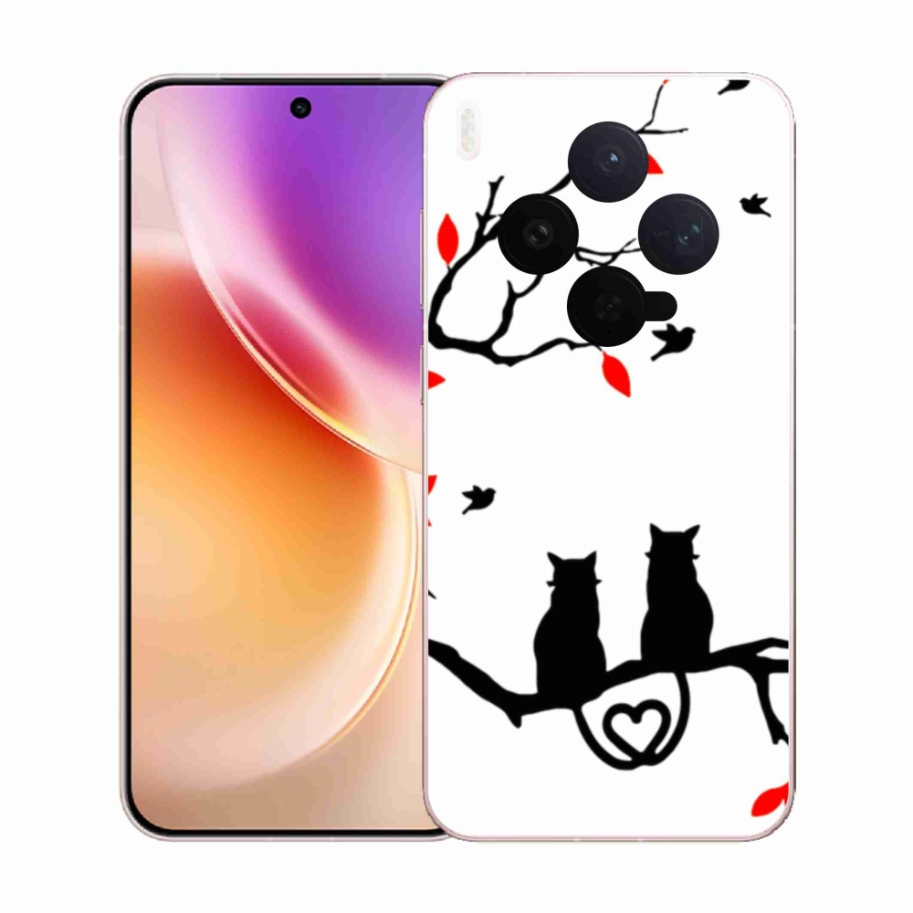 Gelový kryt mmCase na Vivo X300 - kočičí láska