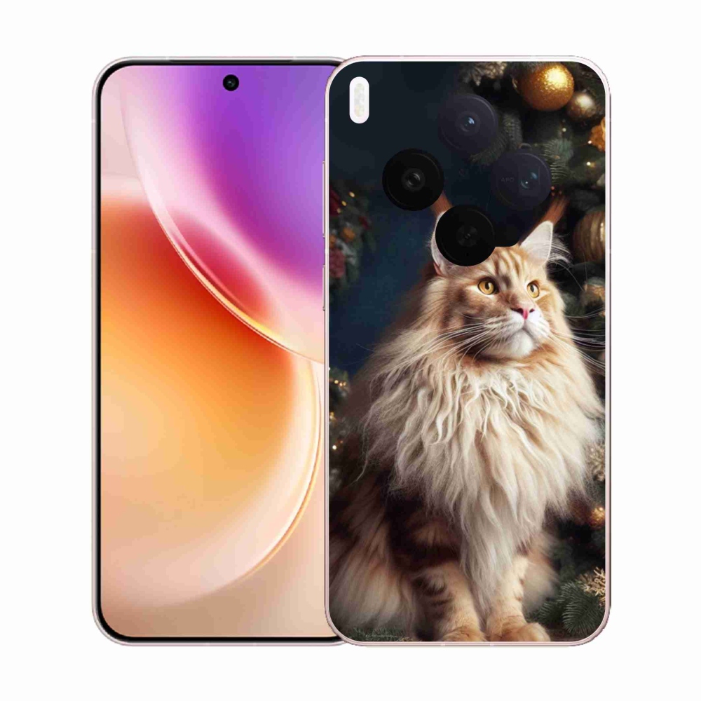 Gelový kryt mmCase na Vivo X300 - kočka u stromku