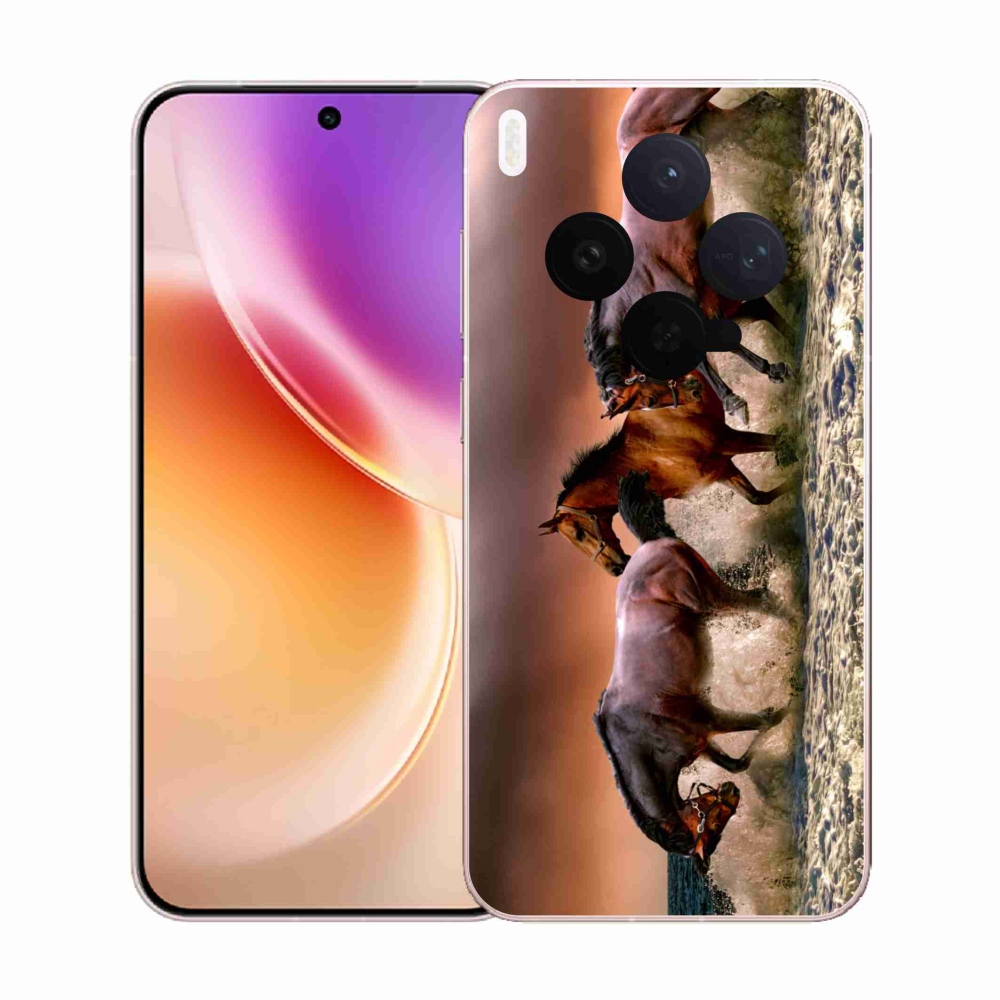 Gelový kryt mmCase na Vivo X300 - koně 1