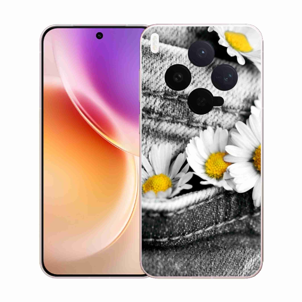 Gelový kryt mmCase na Vivo X300 - kopretiny