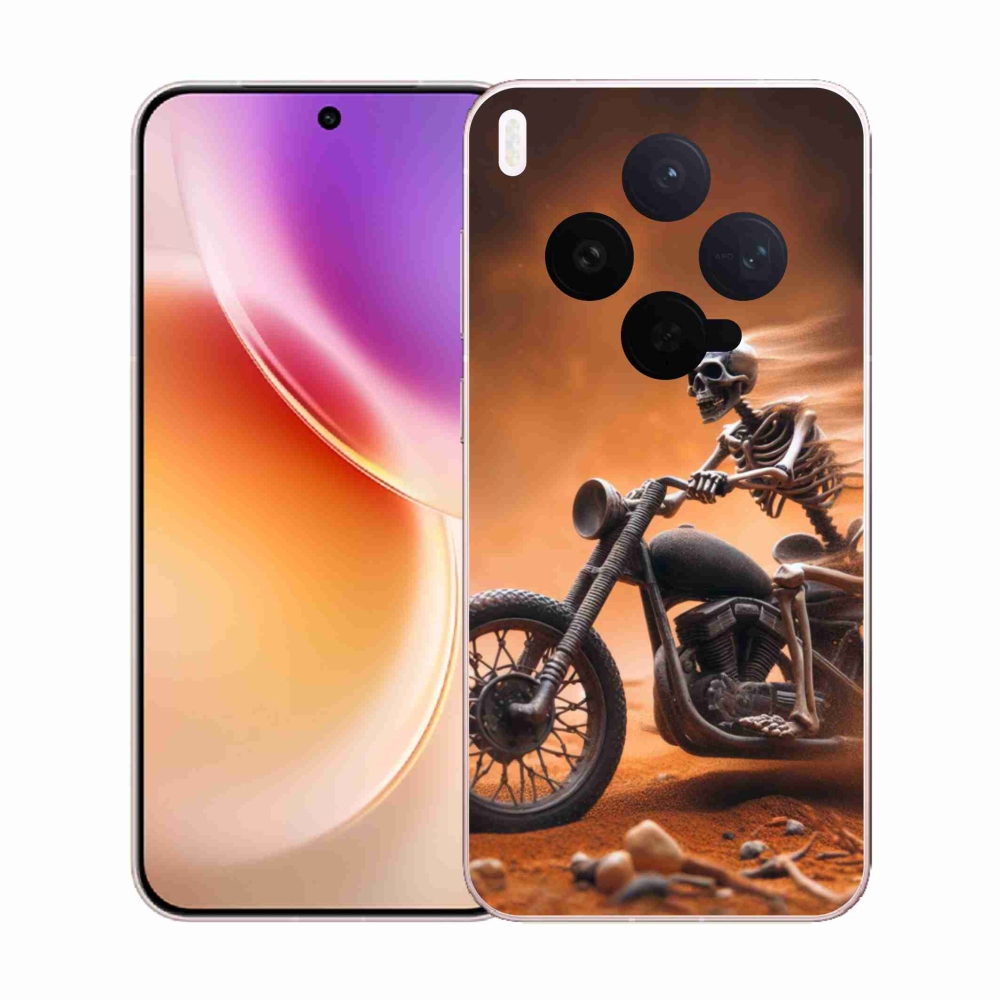 Gelový kryt mmCase na Vivo X300 - kostra na motorce