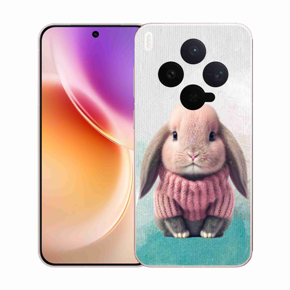 Gelový kryt mmCase na Vivo X300 - králíček ve svetru