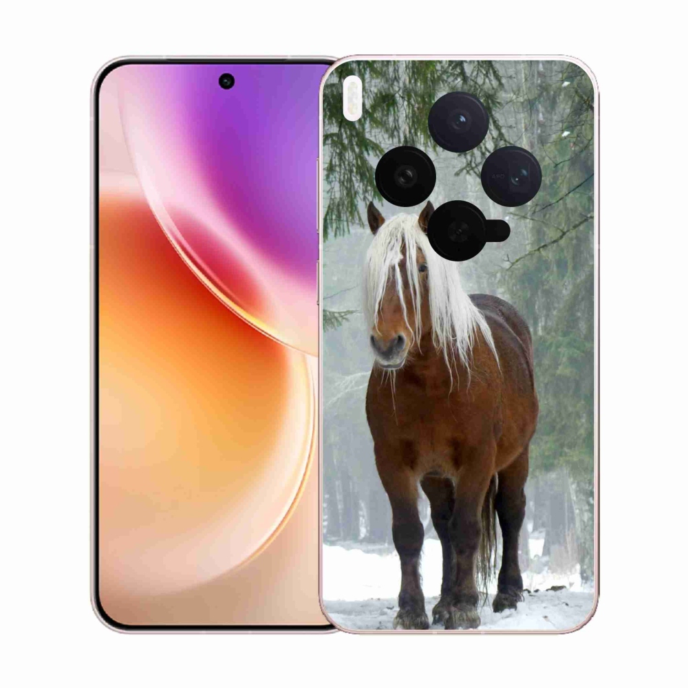 Gelový kryt mmCase na Vivo X300 - kůň v lese