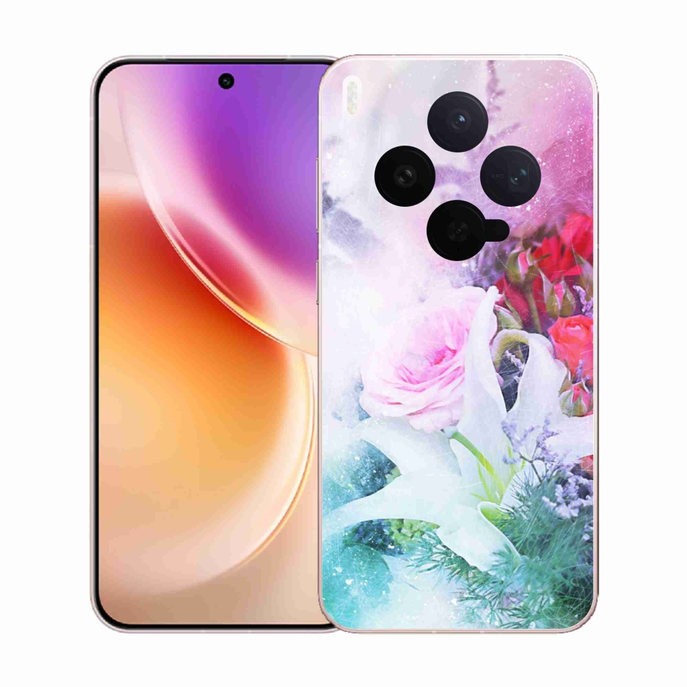 Gelový kryt mmCase na Vivo X300 - květiny 4