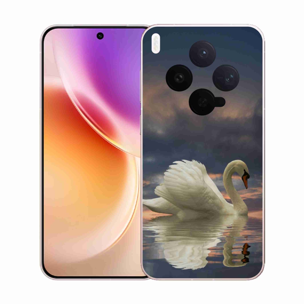 Gelový kryt mmCase na Vivo X300 - labuť