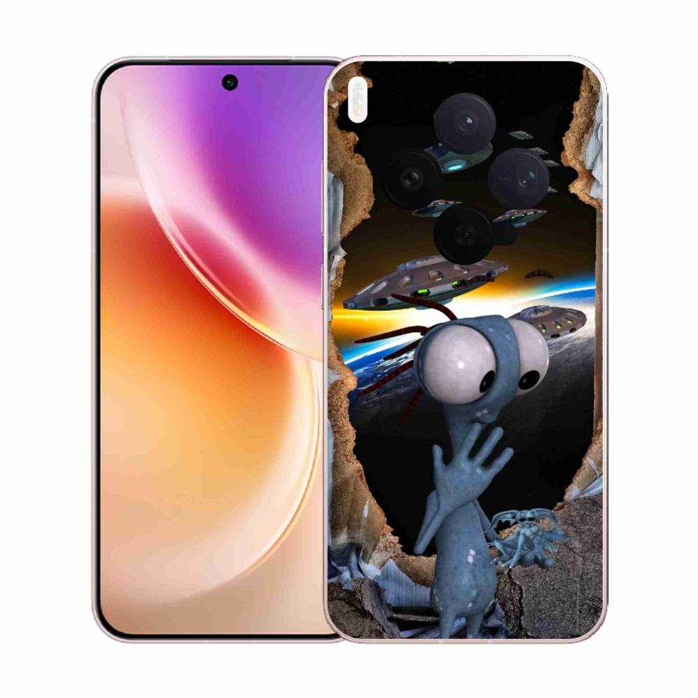 Gelový kryt mmCase na Vivo X300 - mimozemšťan