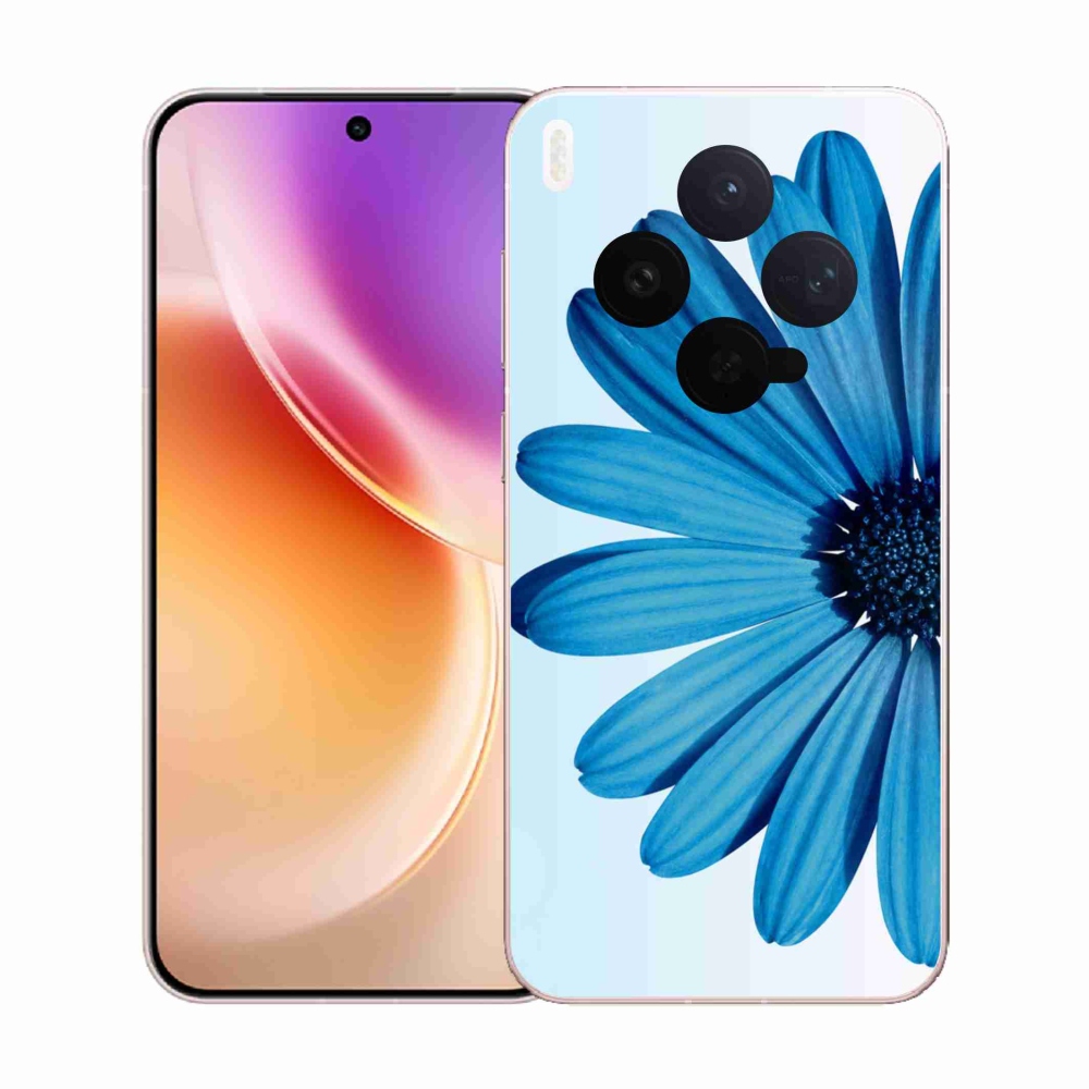 Gelový kryt mmCase na Vivo X300 - modrá kopretina