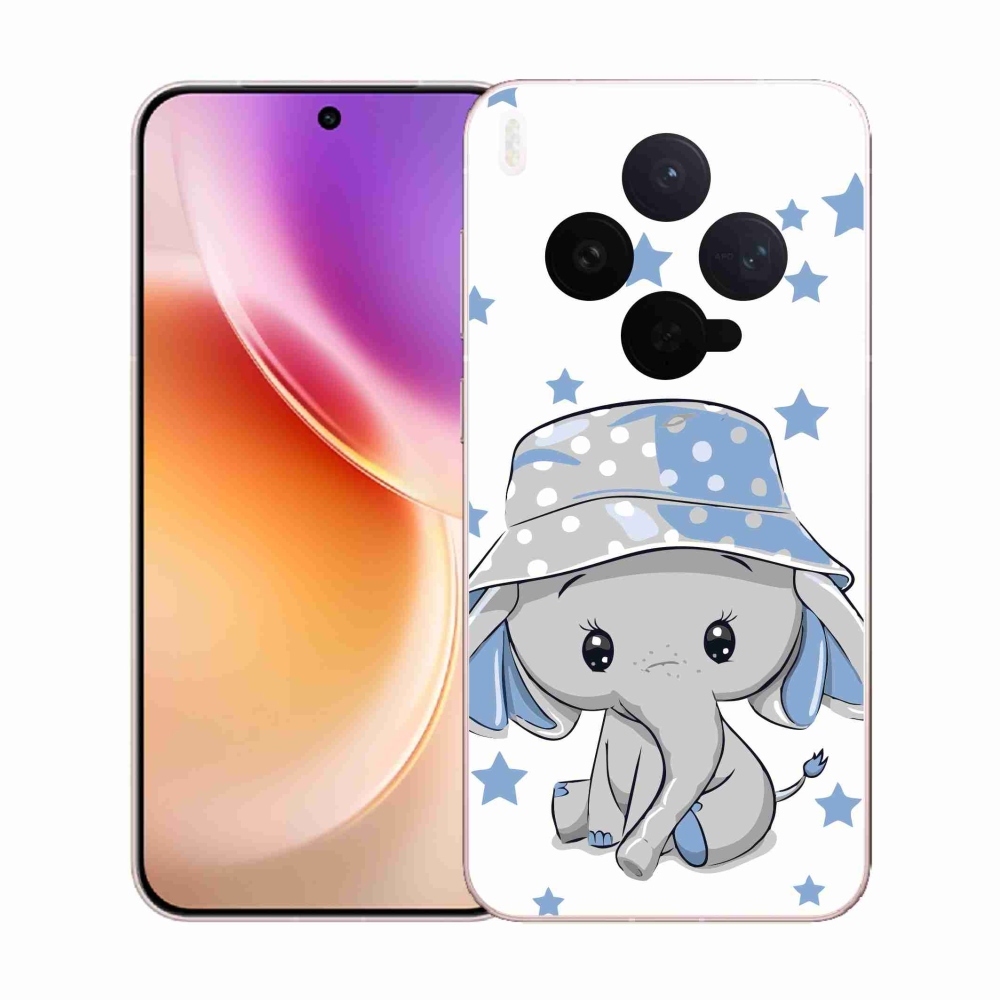 Gelový kryt mmCase na Vivo X300 - modrý slon