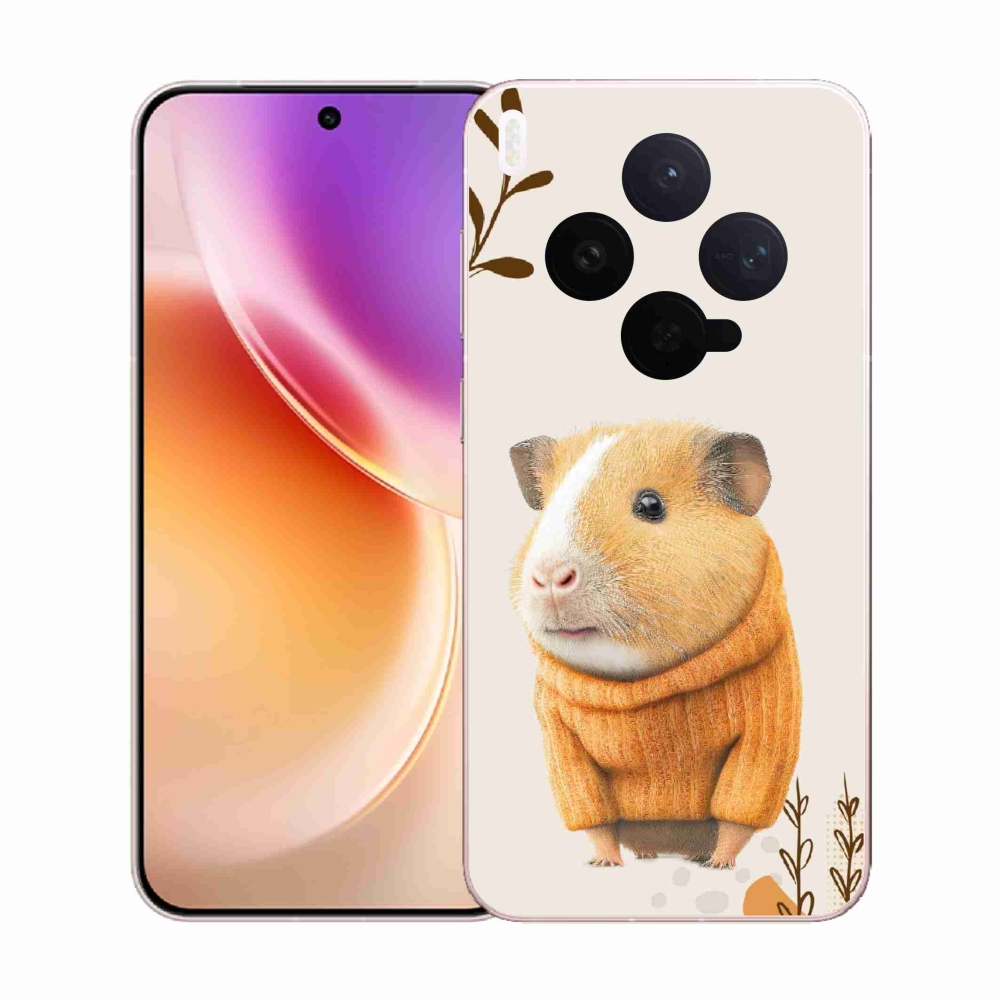 Gelový kryt mmCase na Vivo X300 - morče ve svetru