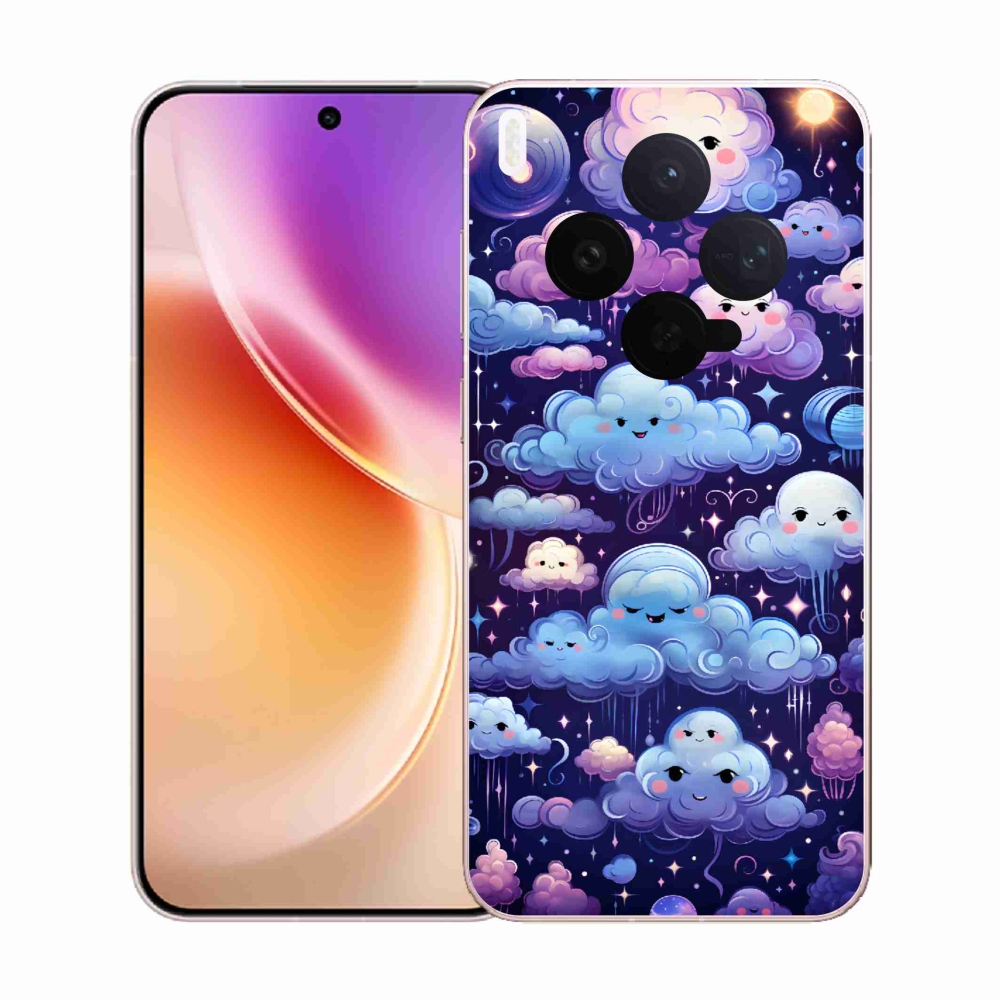 Gelový kryt mmCase na Vivo X300 - mráčky