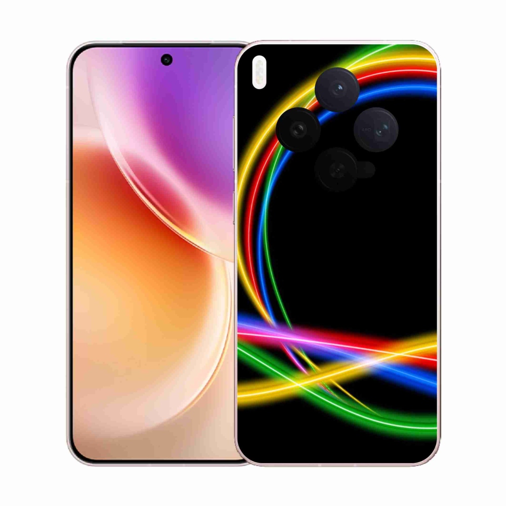 Gelový kryt mmCase na Vivo X300 - neonové kruhy