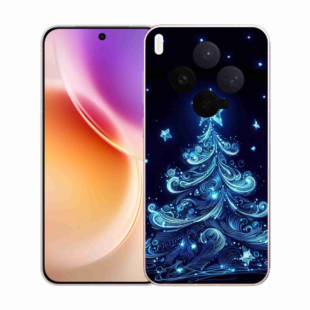 Gelový kryt mmCase na Vivo X300 - neonový vánoční stromek 4