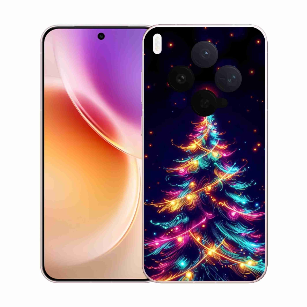 Gelový kryt mmCase na Vivo X300 - neonový vánoční stromek