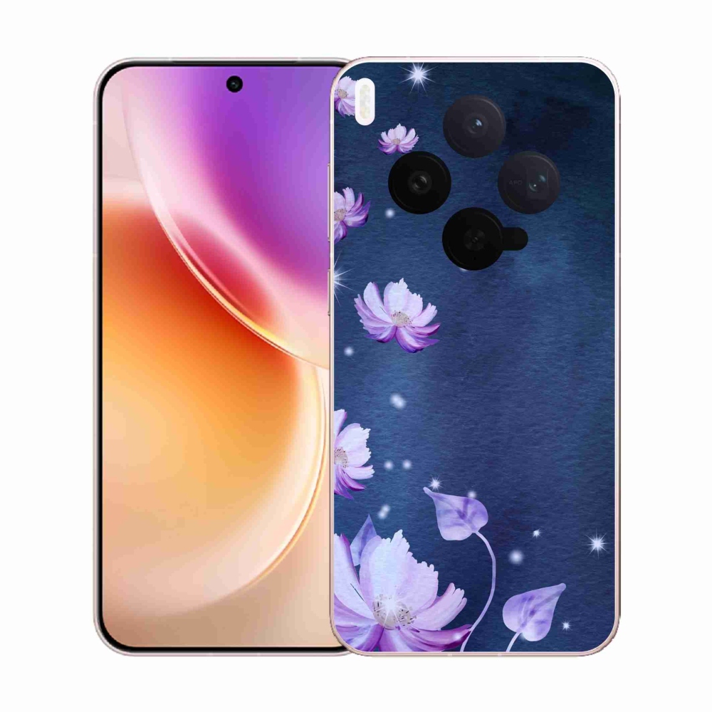 Gelový kryt mmCase na Vivo X300 - padající květy