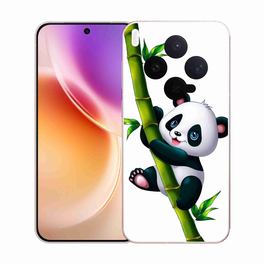 Gelový kryt mmCase na Vivo X300 - panda na bambusu