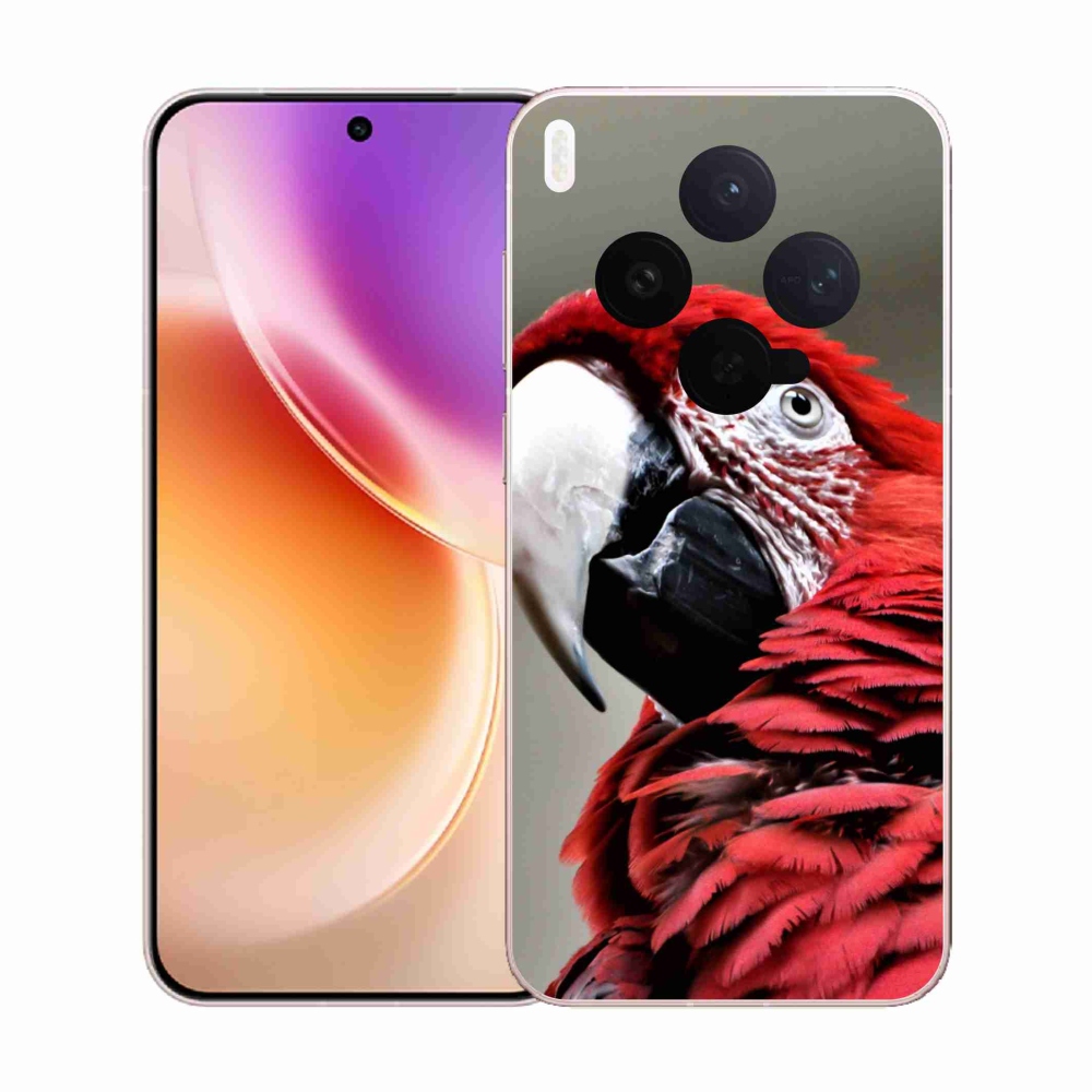 Gelový kryt mmCase na Vivo X300 - papoušek ara červený