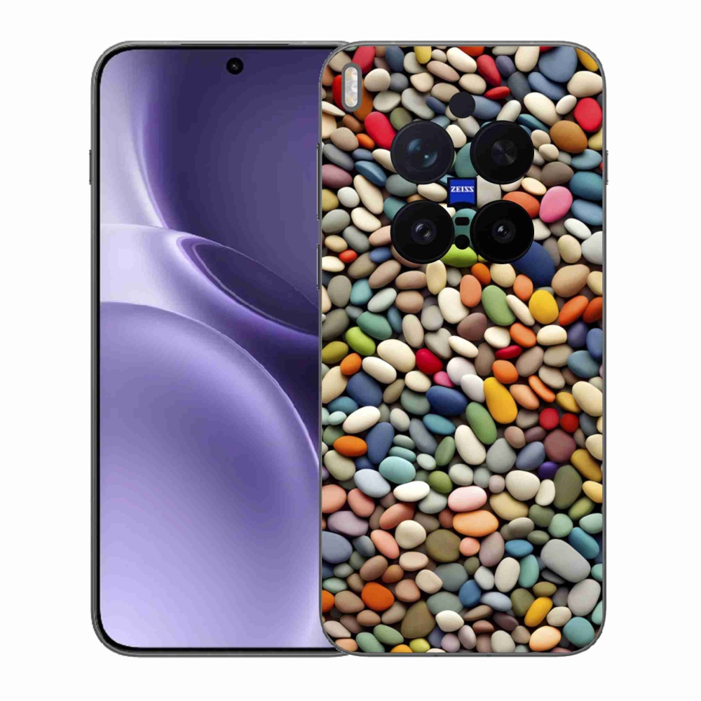 Gelový kryt mmCase na Vivo X300 Pro 5G - barevné kamínky 2