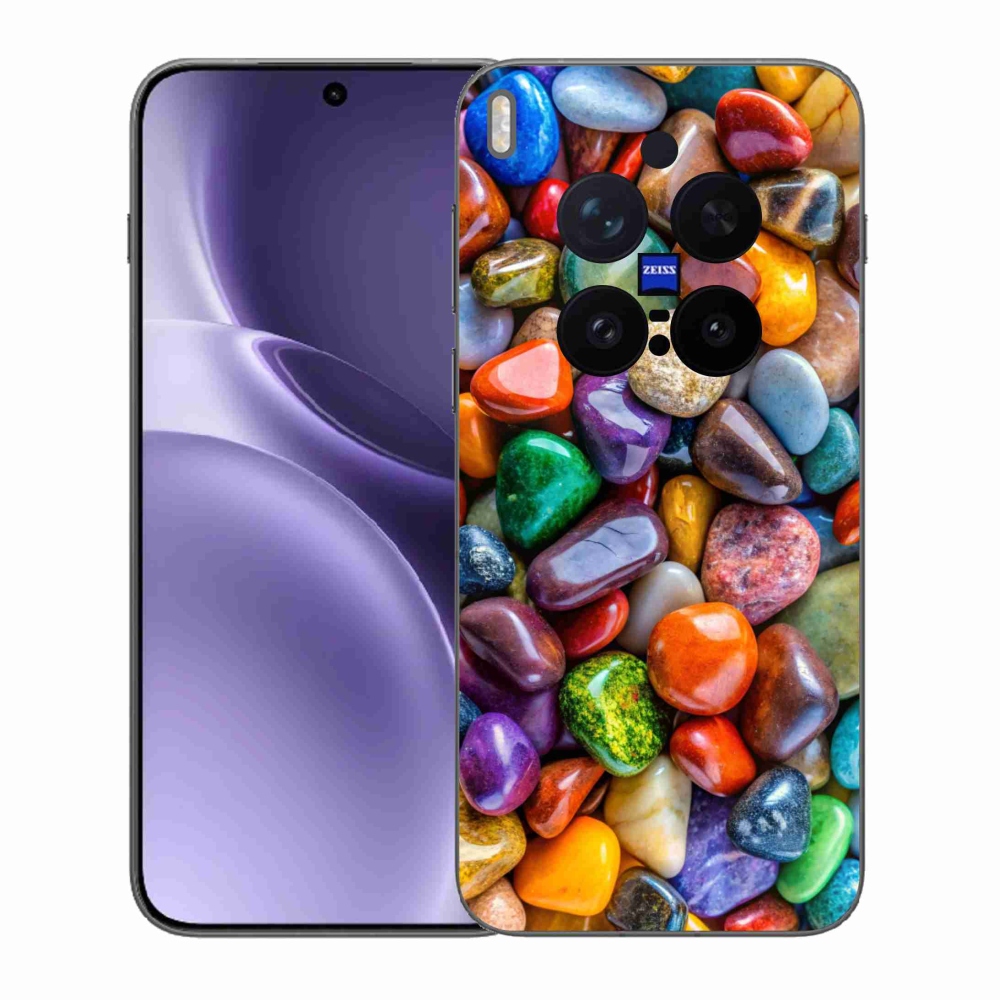 Gelový kryt mmCase na Vivo X300 Pro 5G - barevné kamínky