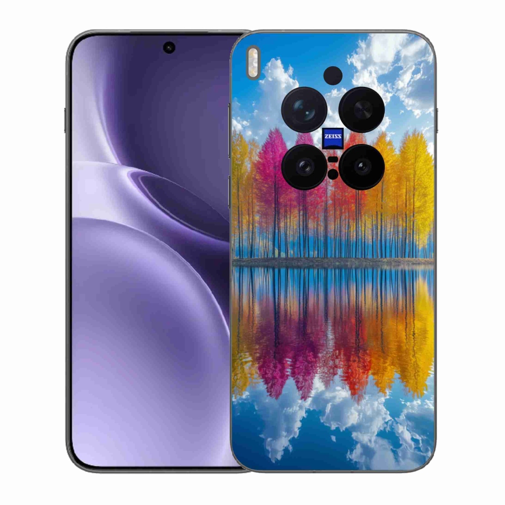 Gelový kryt mmCase na Vivo X300 Pro 5G - barevné stromy