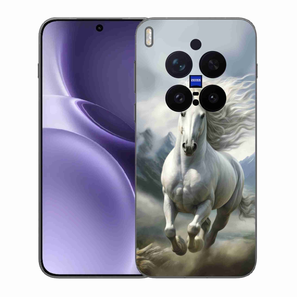 Gelový kryt mmCase na Vivo X300 Pro 5G - běžící bílý kůň 3