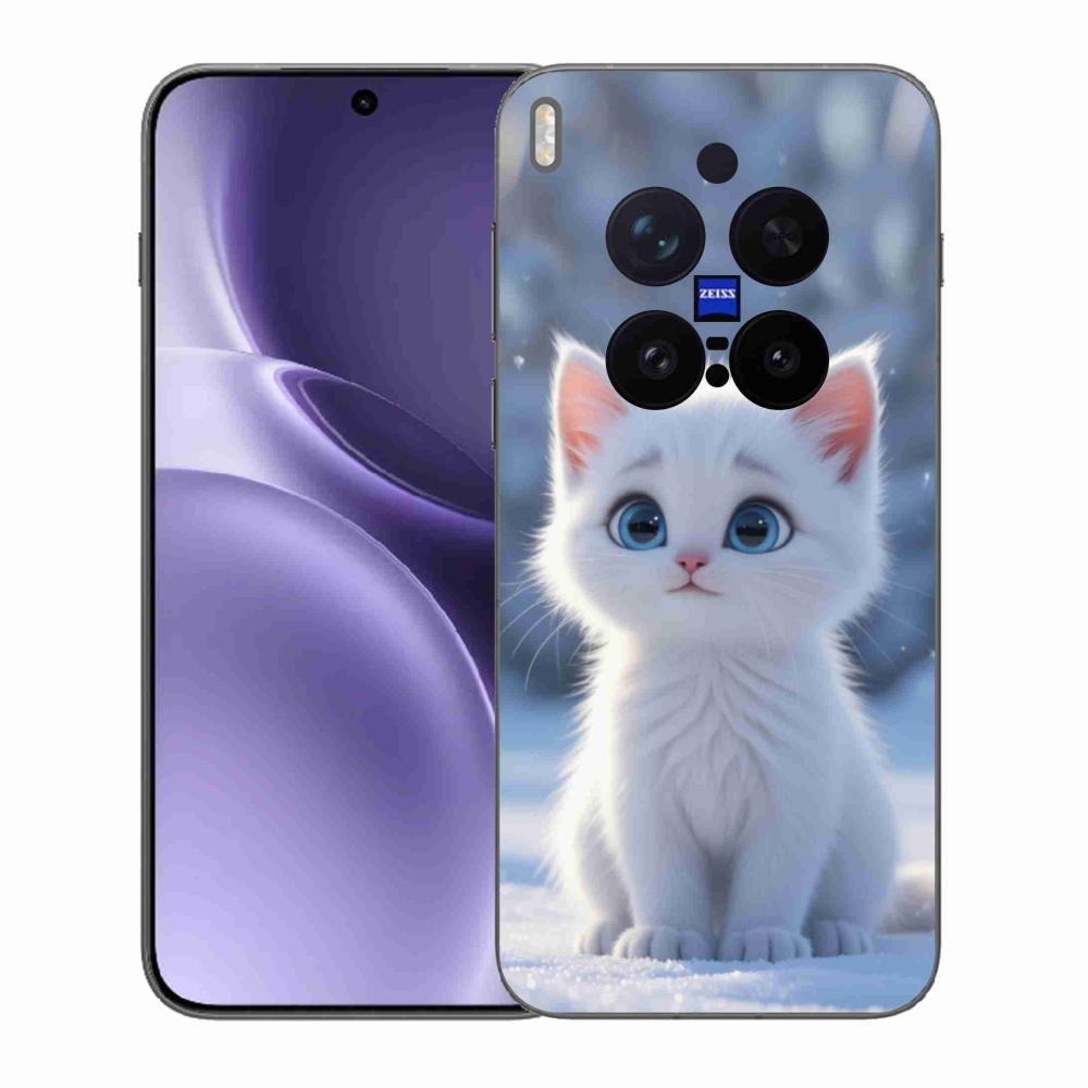 Gelový kryt mmCase na Vivo X300 Pro 5G - bílé kotě 3