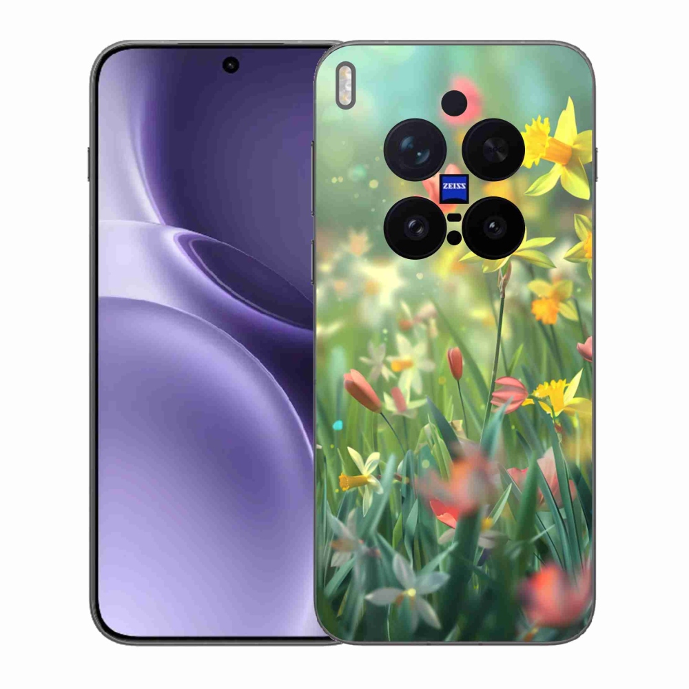 Gelový kryt mmCase na Vivo X300 Pro 5G - jarní květy