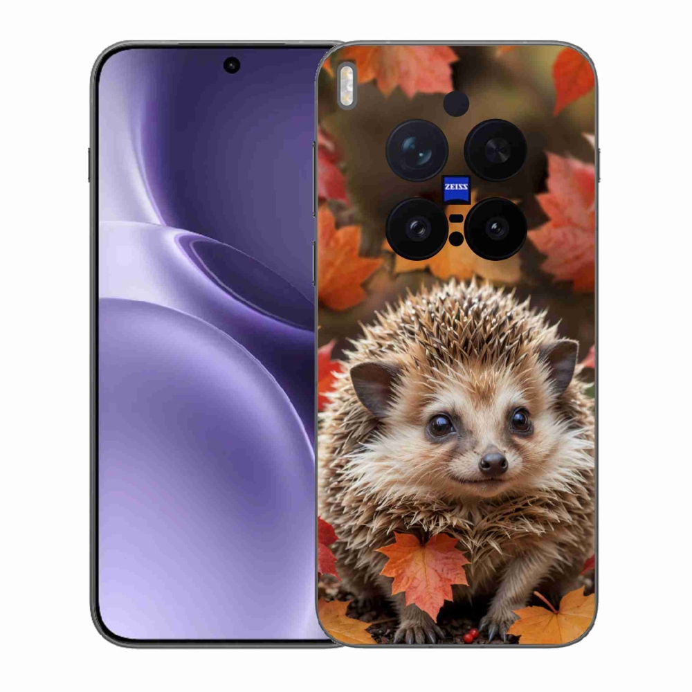 Gelový kryt mmCase na Vivo X300 Pro 5G - ježek v listí