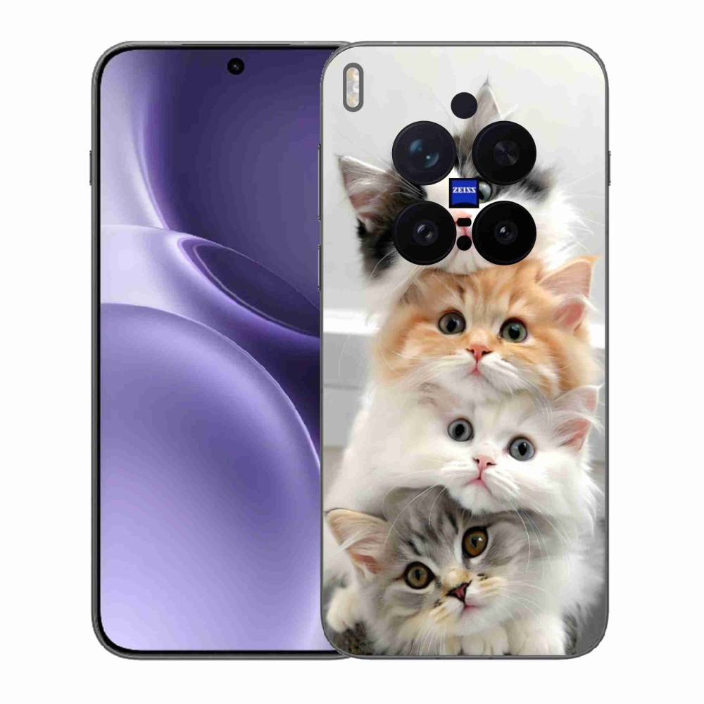 Gelový kryt mmCase na Vivo X300 Pro 5G - kočičí parta