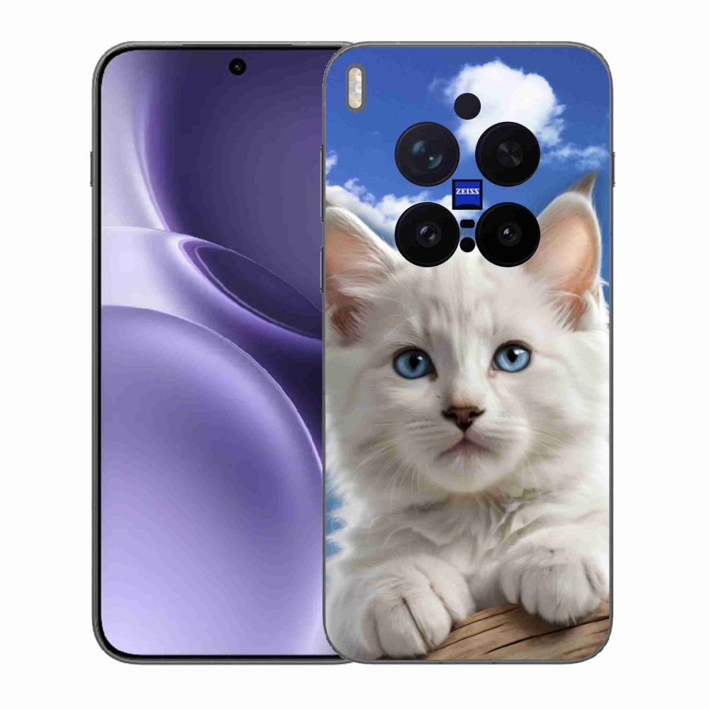 Gelový kryt mmCase na Vivo X300 Pro 5G - kotě a oblaka