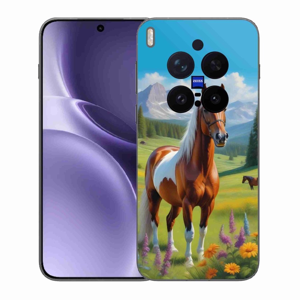 Gelový kryt mmCase na Vivo X300 Pro 5G - kůň na louce