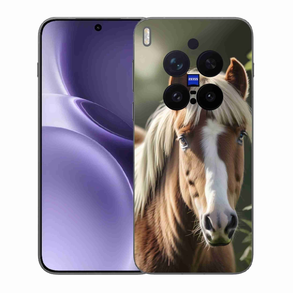 Gelový kryt mmCase na Vivo X300 Pro 5G - kůň se světlou hřívou