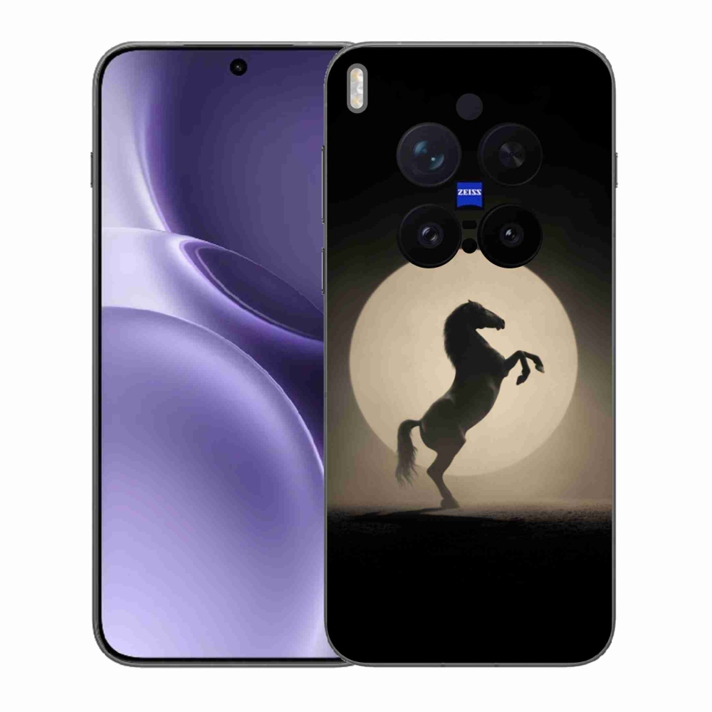 Gelový kryt mmCase na Vivo X300 Pro 5G - kůň v siluetě
