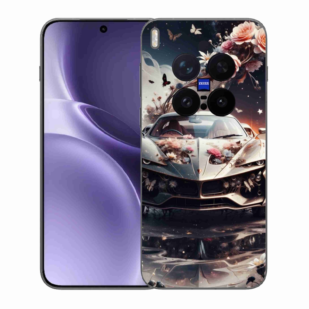 Gelový kryt mmCase na Vivo X300 Pro 5G - květinový sportovní vůz
