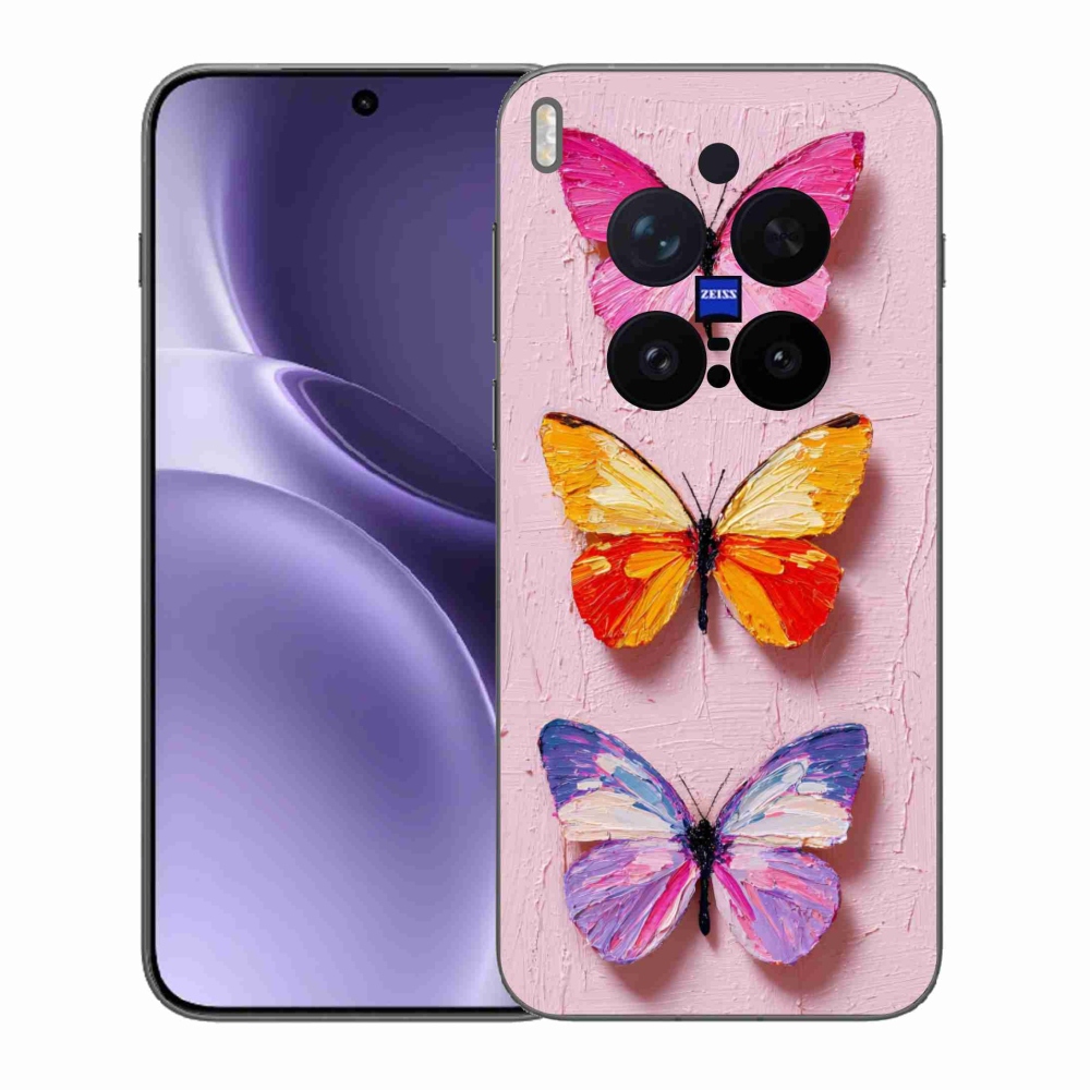 Gelový kryt mmCase na Vivo X300 Pro 5G - motýlí trojice