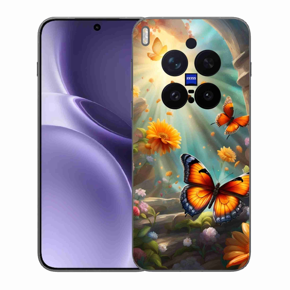 Gelový kryt mmCase na Vivo X300 Pro 5G - motýlí zahrada 2