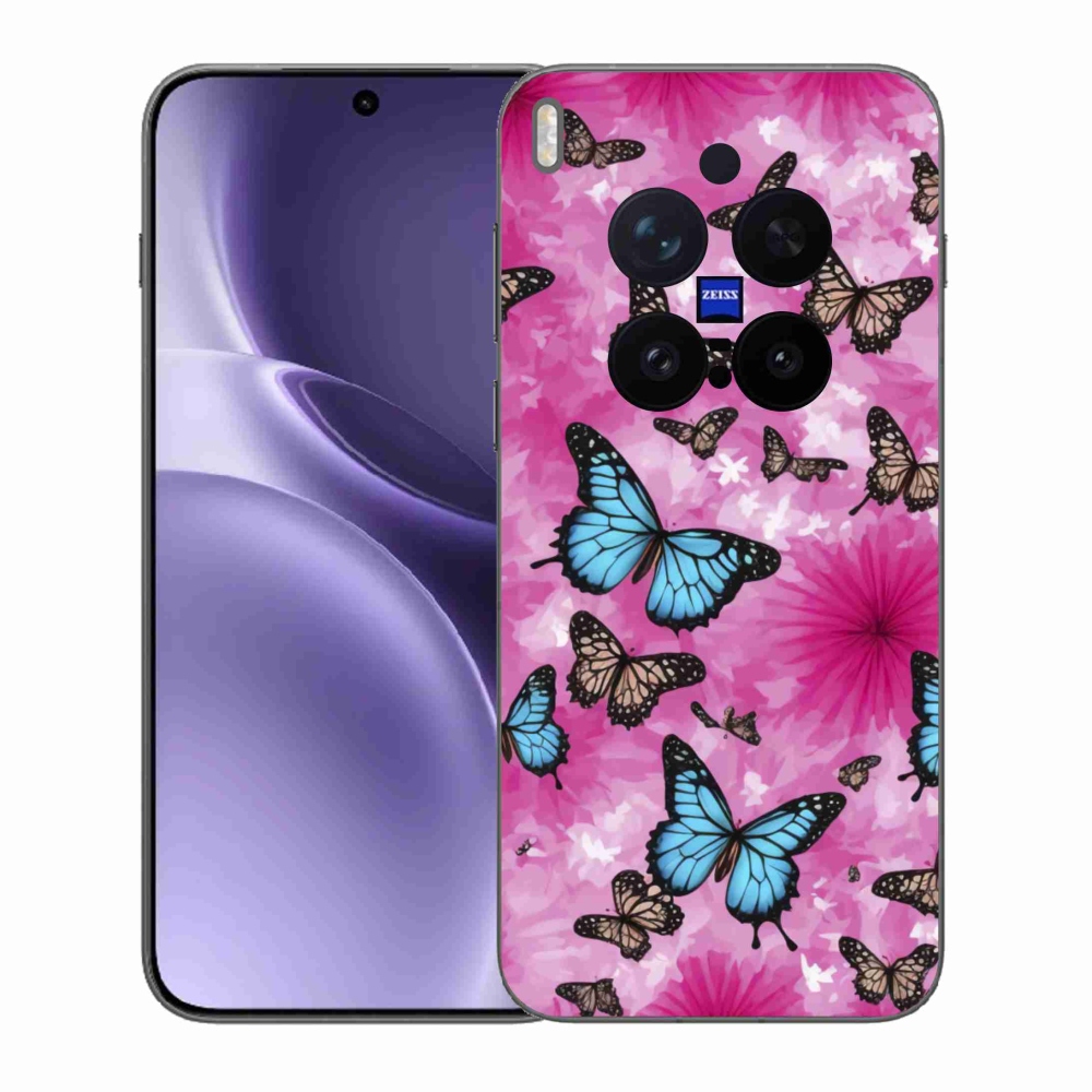 Gelový kryt mmCase na Vivo X300 Pro 5G - motýlí zahrada