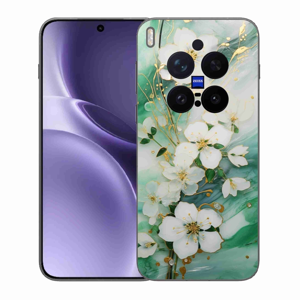 Gelový kryt mmCase na Vivo X300 Pro 5G - něžné květy