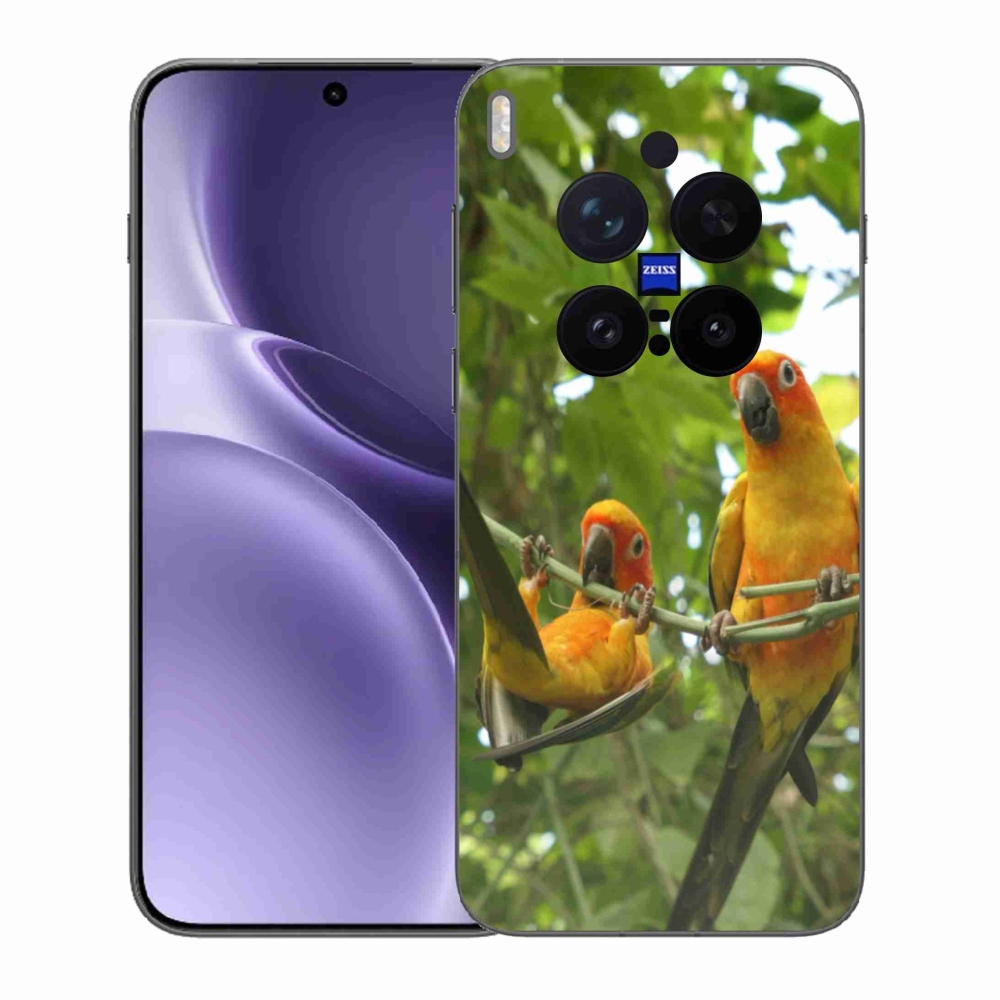 Gelový kryt mmCase na Vivo X300 Pro 5G - papoušci aratingy
