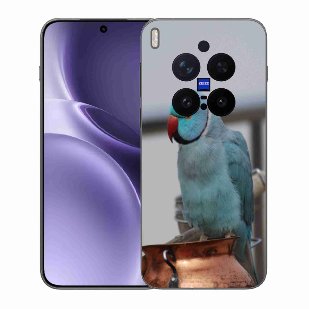 Gelový kryt mmCase na Vivo X300 Pro 5G - papoušek alexandr modrý