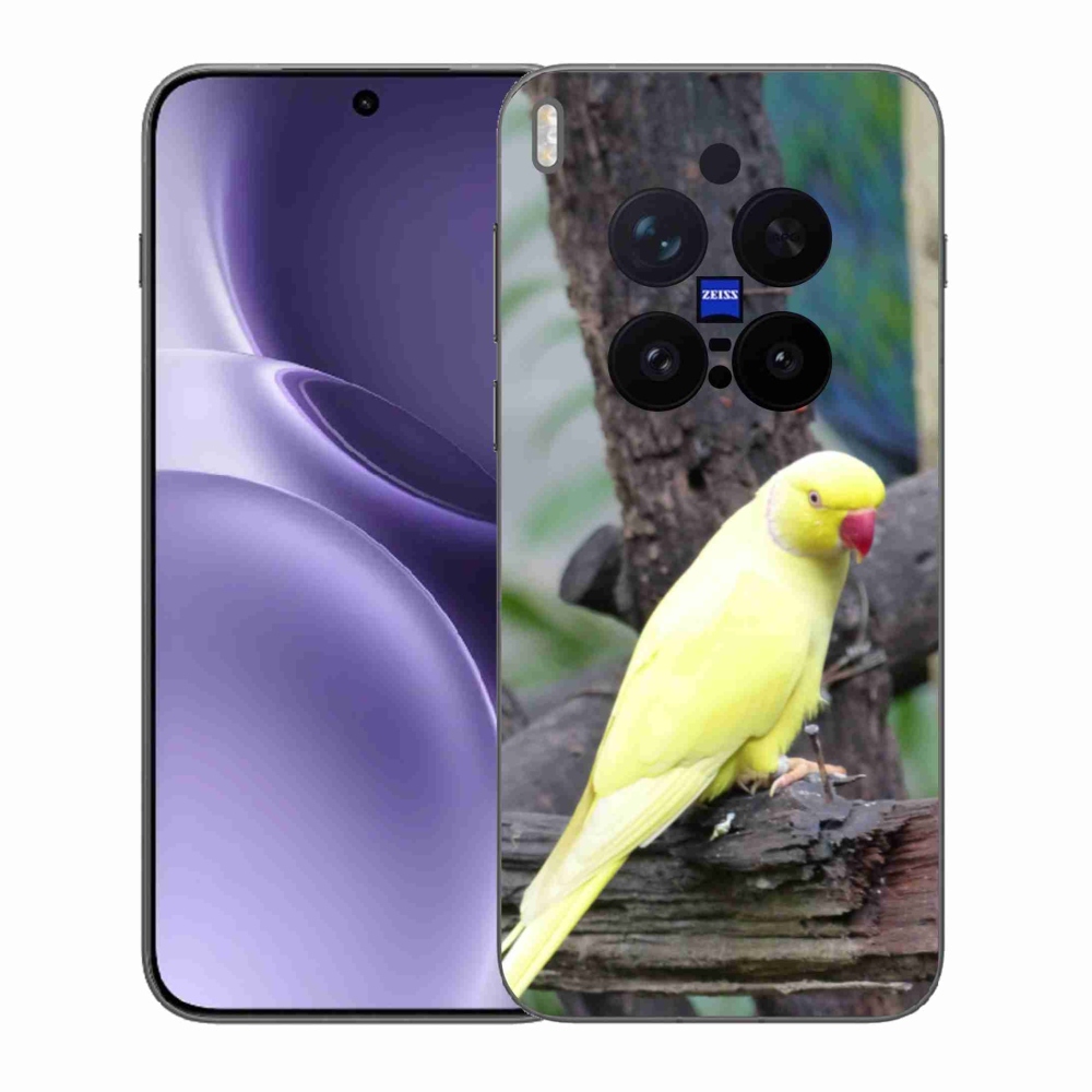 Gelový kryt mmCase na Vivo X300 Pro 5G - papoušek alexandr žlutý