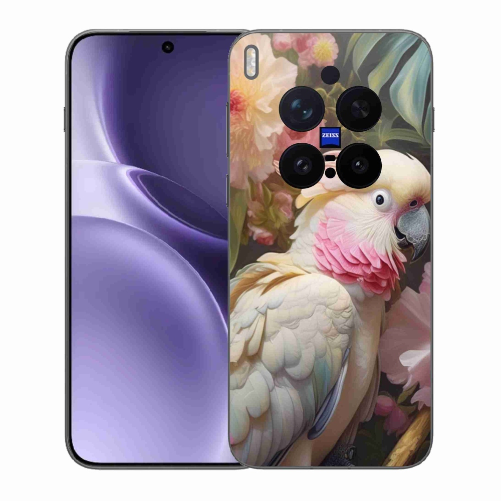 Gelový kryt mmCase na Vivo X300 Pro 5G - papoušek kakadu růžový 2