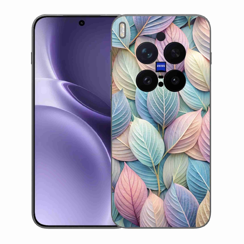 Gelový kryt mmCase na Vivo X300 Pro 5G - pastelové listy