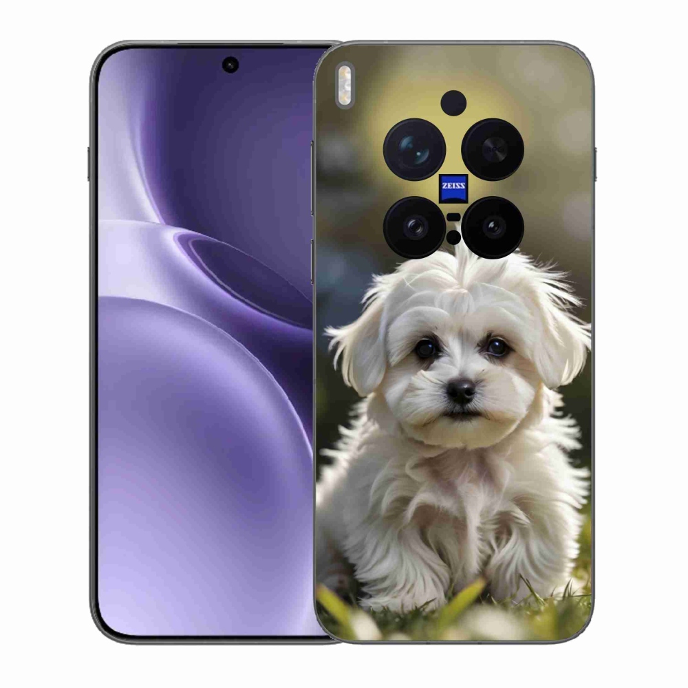 Gelový kryt mmCase na Vivo X300 Pro 5G - roztomilý maltézský psík