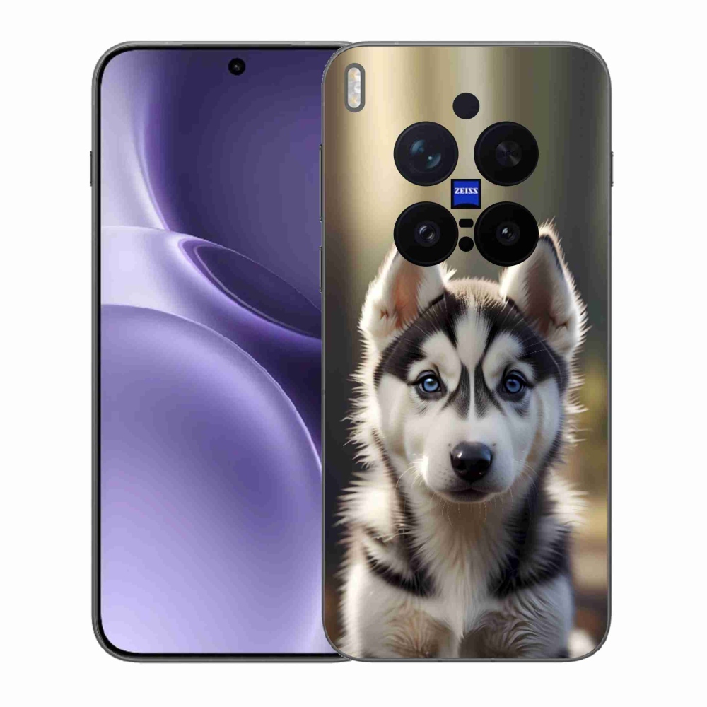 Gelový kryt mmCase na Vivo X300 Pro 5G - roztomilý sibiřský husky